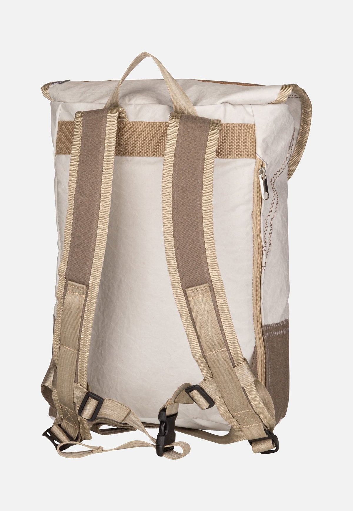 360Grad Landgang Mini Weiß/Balken Taupe Rucksack