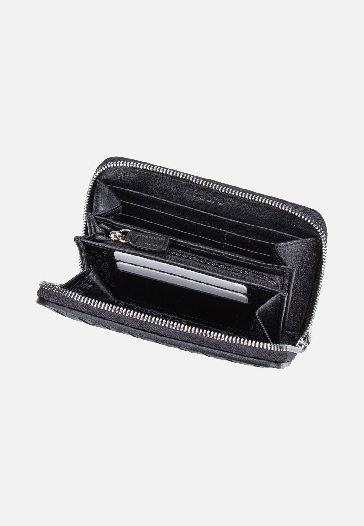 abro Piuma Weaving Wallet Black/Nickel Portemonnaie