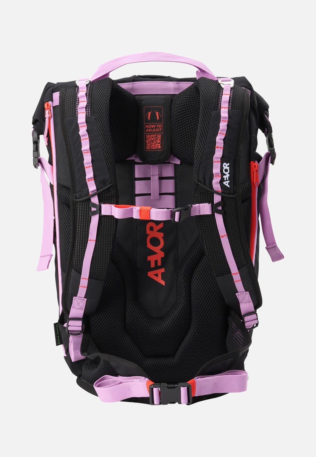 AEVOR Active Pack Dual Dip Violett Rush Rolltop Rucksack