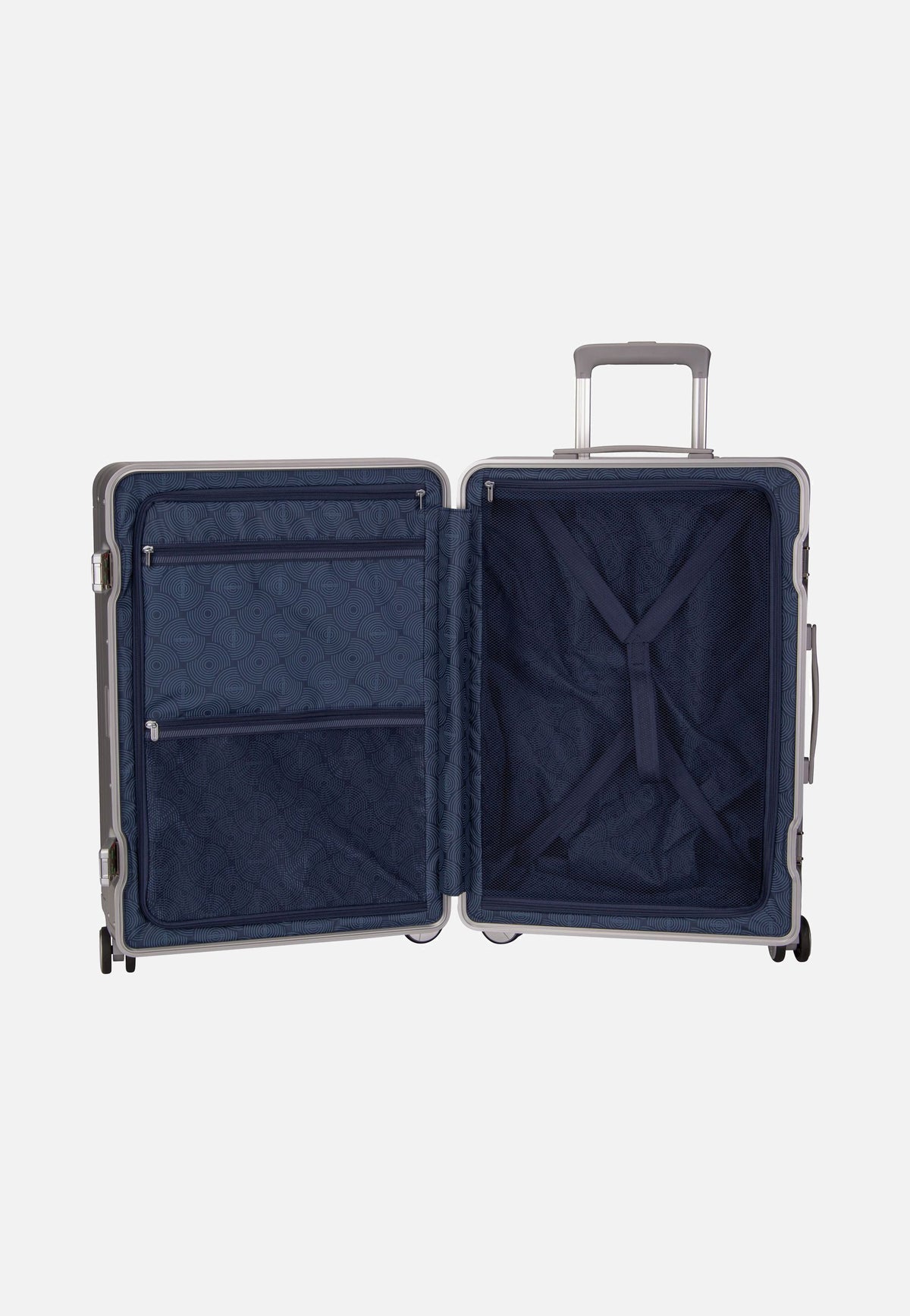 American Tourister Soundbox Alu Spinner 68 Silver Koffer
