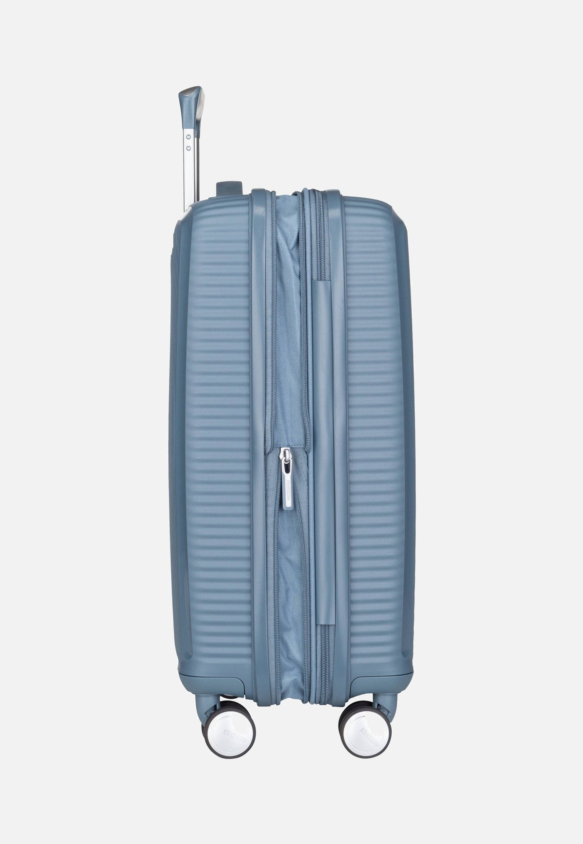 American Tourister SoundBox Spinner 55 EXP Stone Blue Koffer