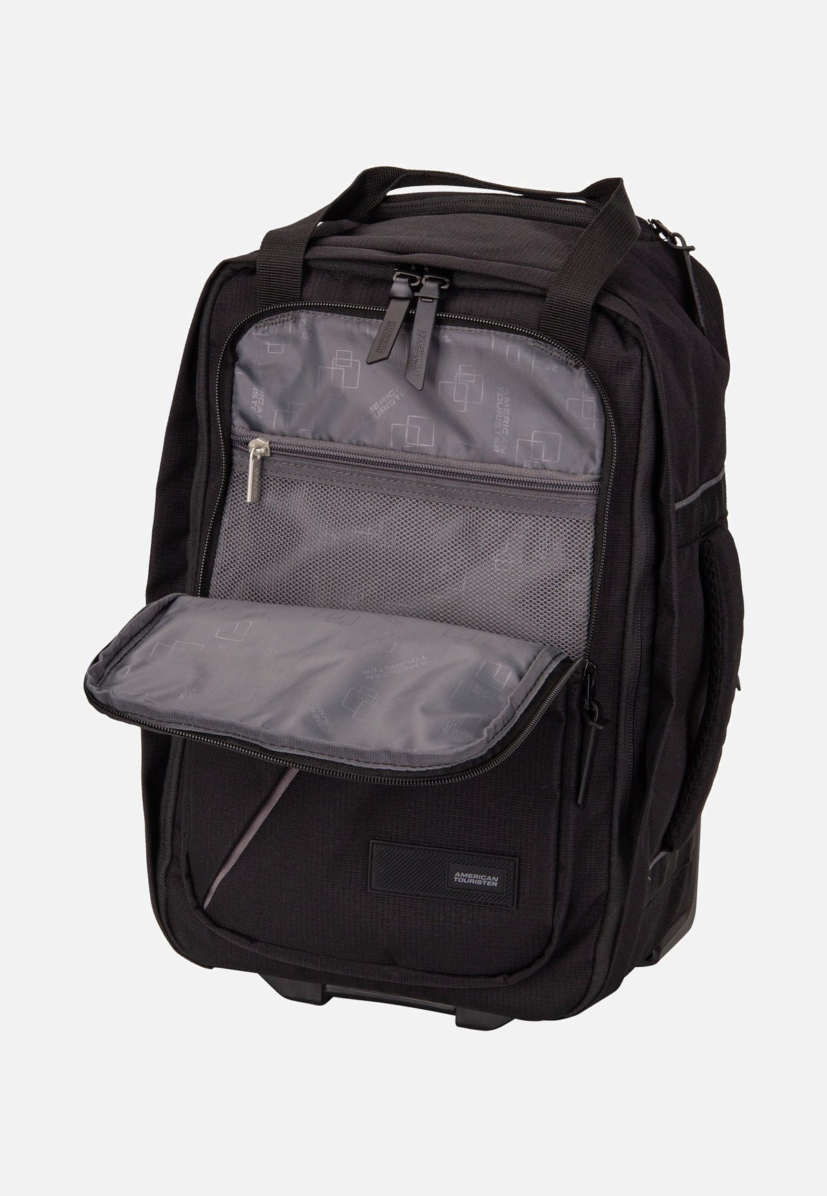 American Tourister Take2Cabin Backpack/WH S Black Rucksack-Trolley