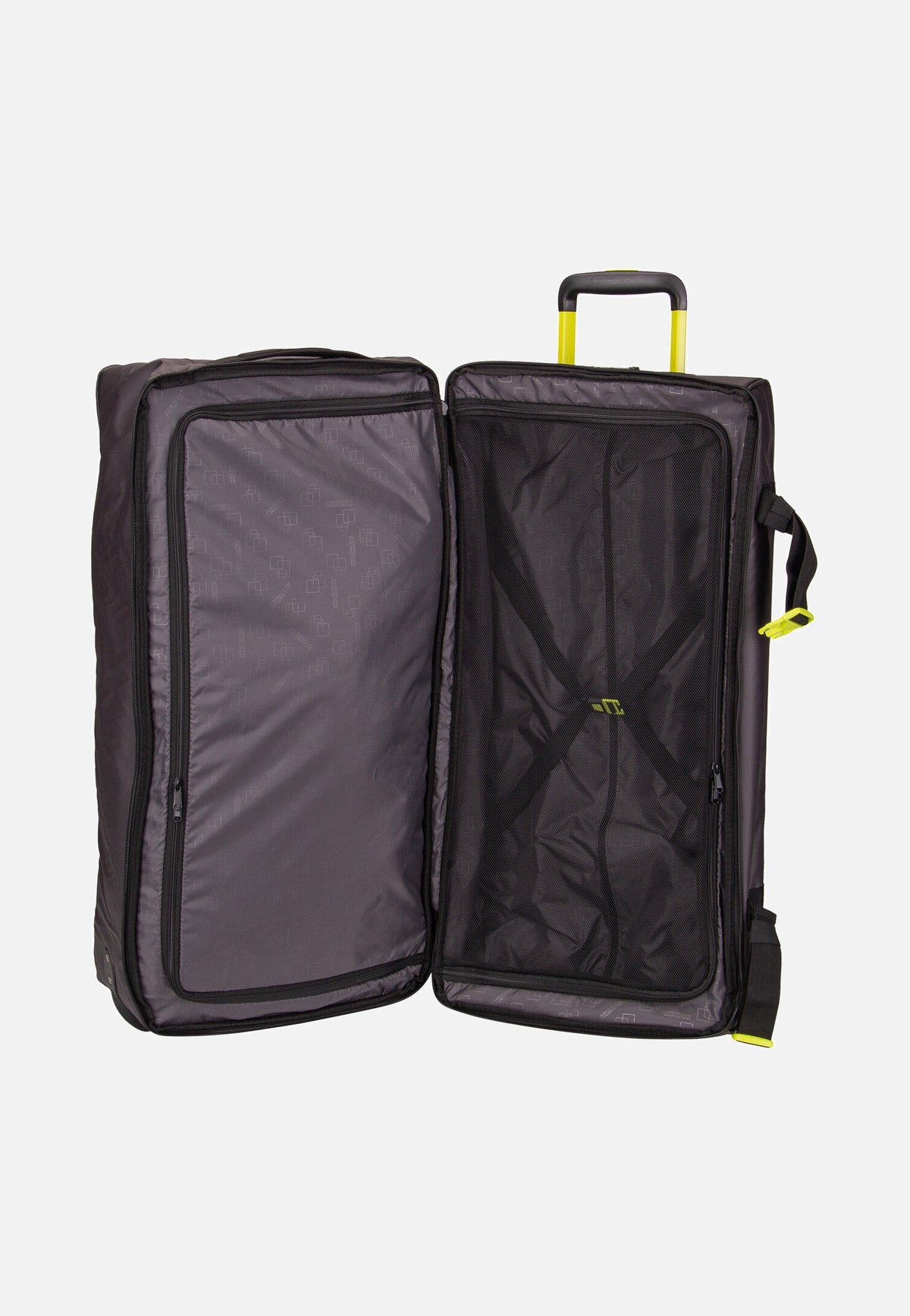 American Tourister Urban Track Duffle L Black/Lime Reisetasche mit Rollen
