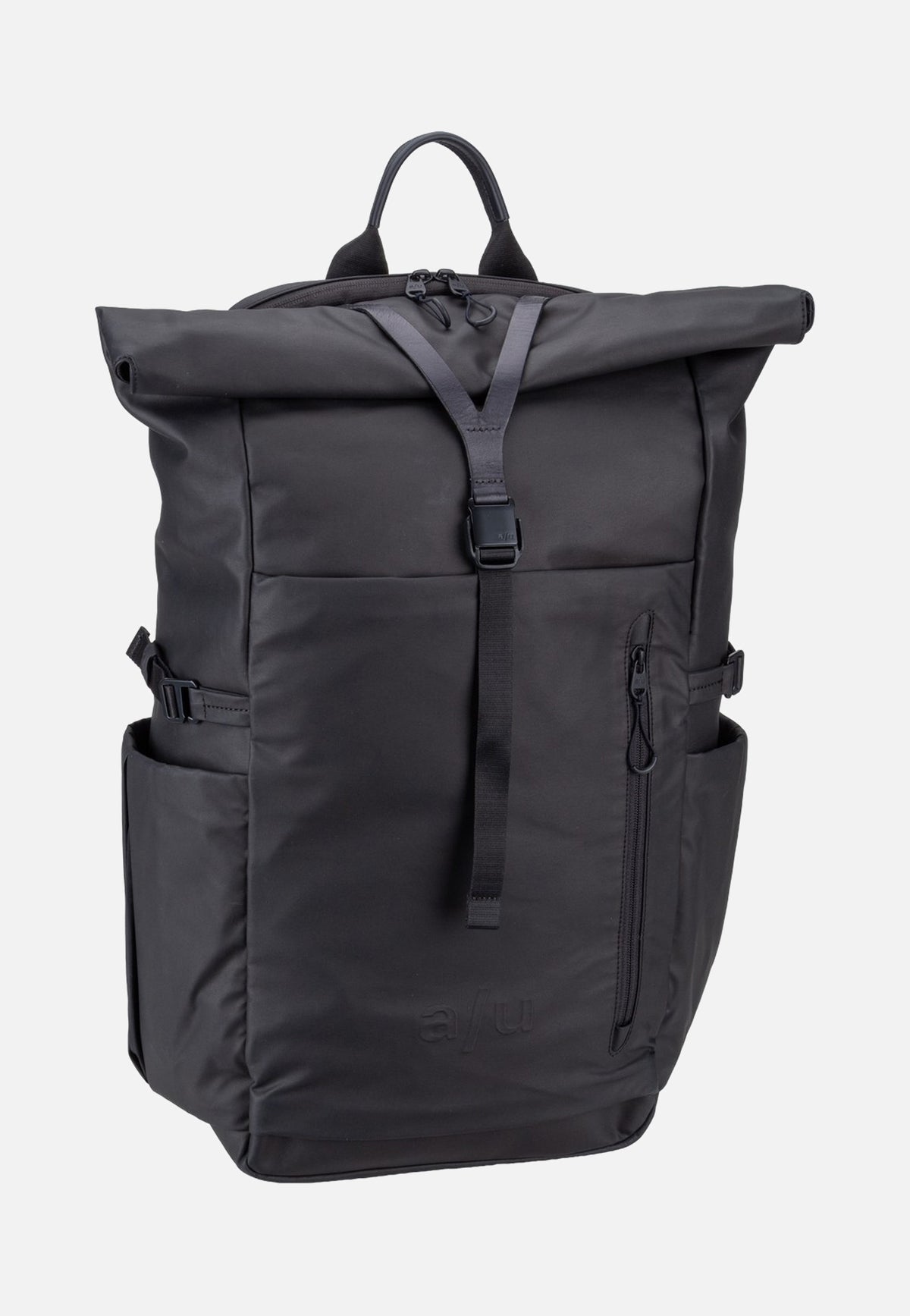 aunts & uncles Yunoko RE Black Rolltop Rucksack