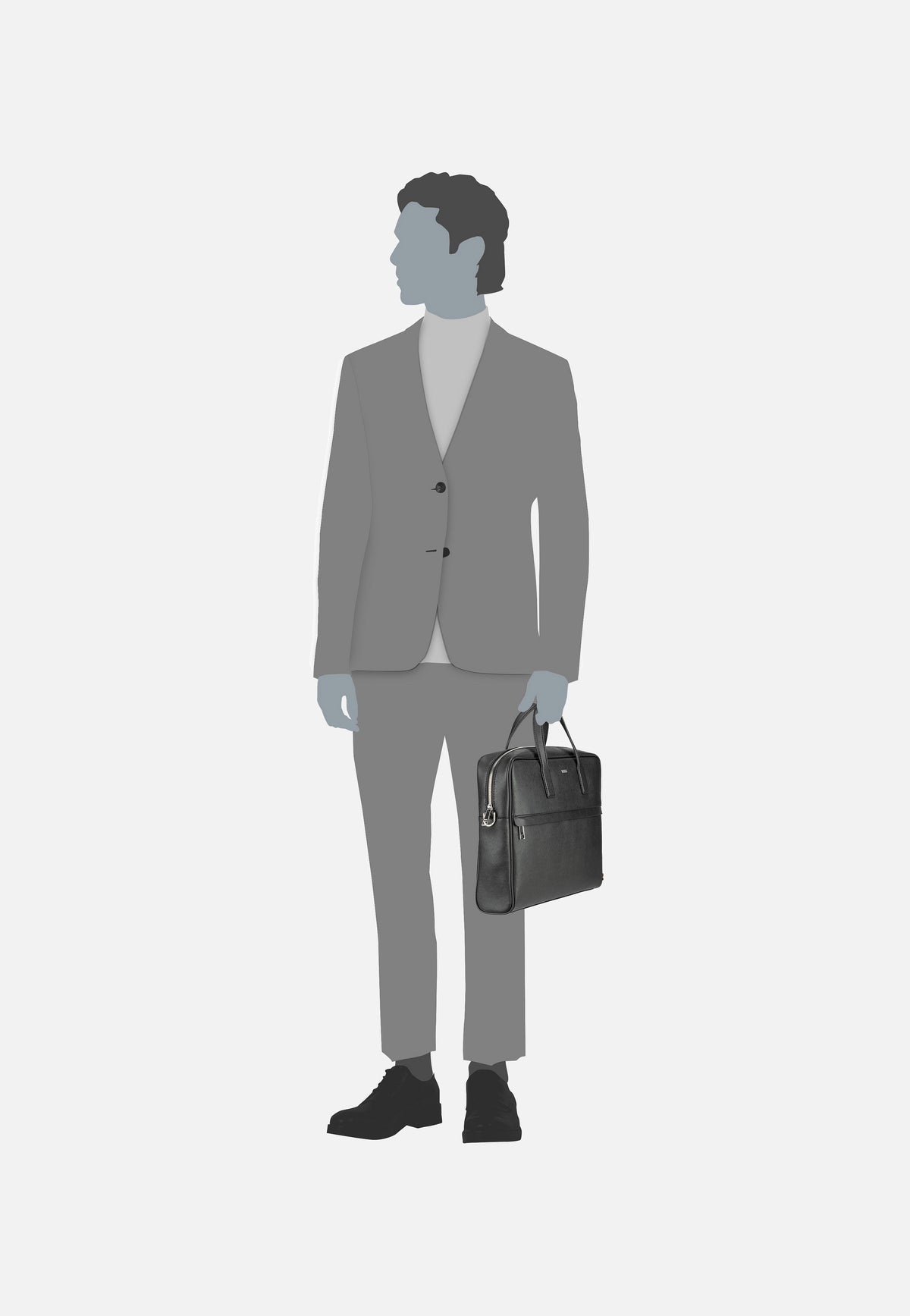 BOSS Zair Small Document Case Black Aktentasche