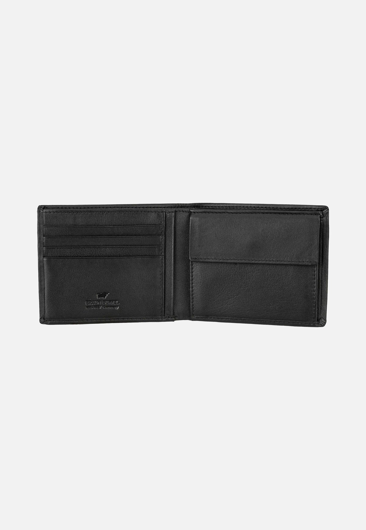 Braun Büffel Hannes Coin Wallet 4+4Cs Schwarz Portemonnaie