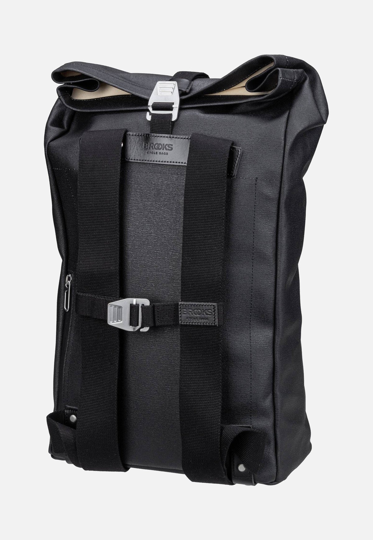 Brooks England Pickwick Cotton Canvas 26 L Black Rolltop Rucksack