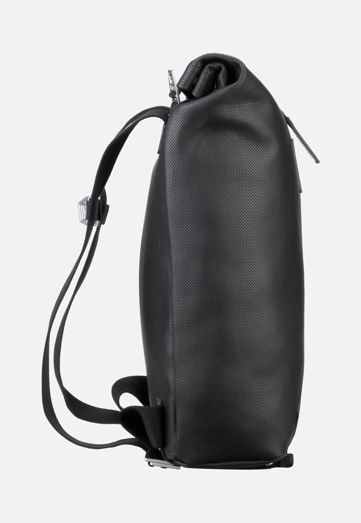 Brooks England Pickwick Reflective Leather Black Rolltop Rucksack