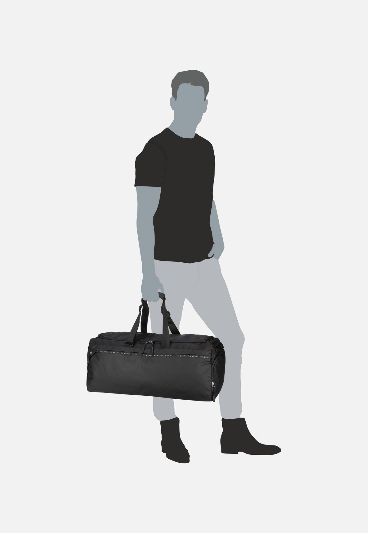 Bugatti Blanc DeLight Schwarz Weekender