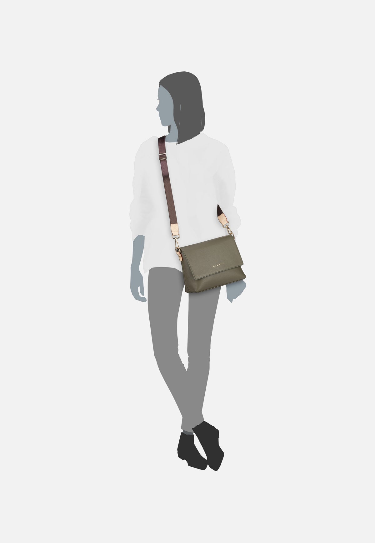 Bugatti Ella Olive Crossbody Bag