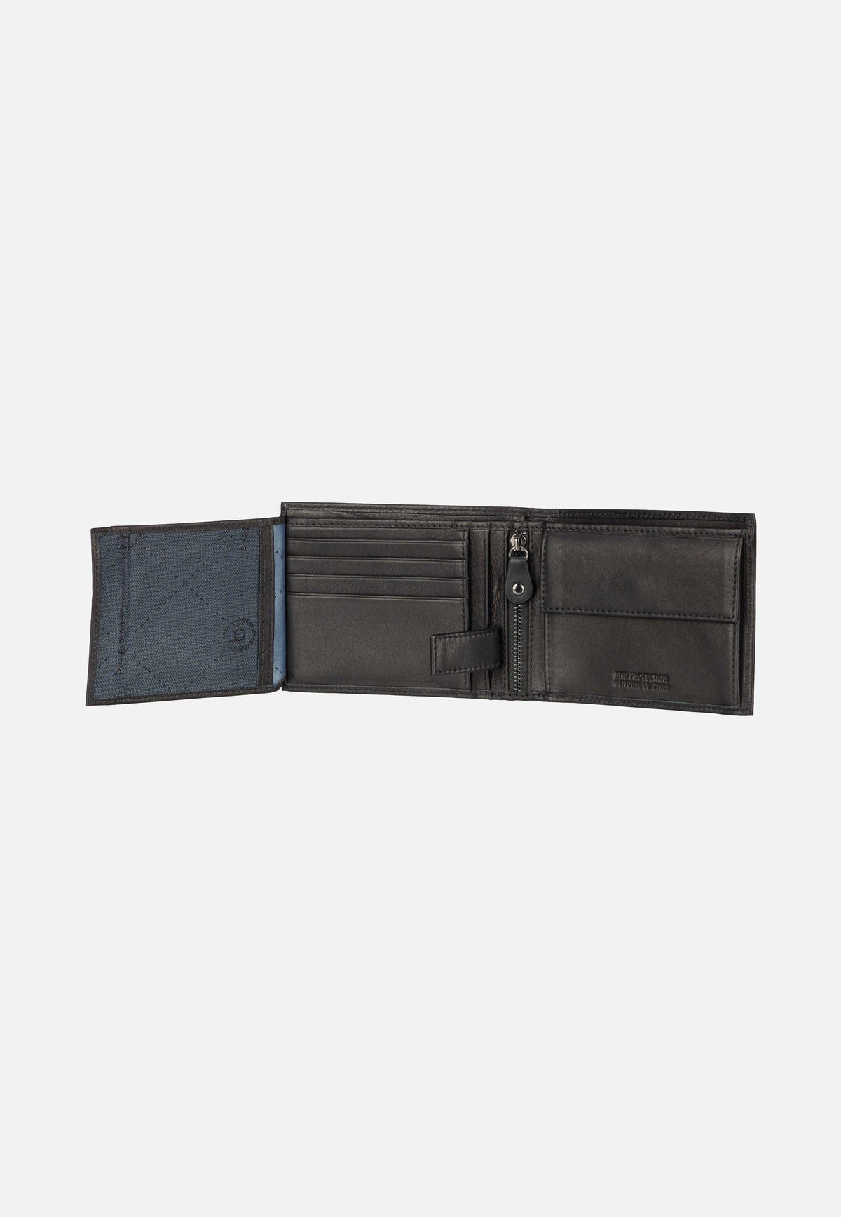 Bugatti Nome Horizontal with Flap III Schwarz Portemonnaie
