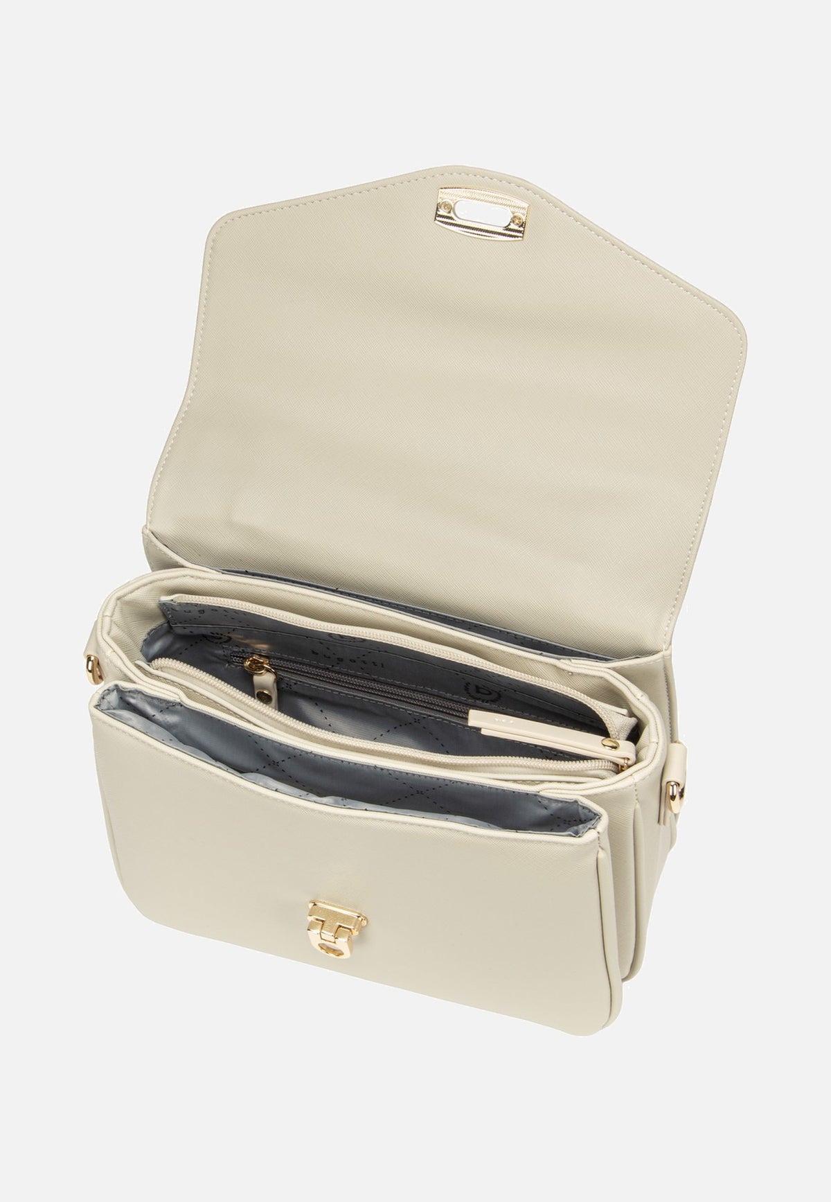 Bugatti Ella Saffiano Classic Bag Beige Schultertasche