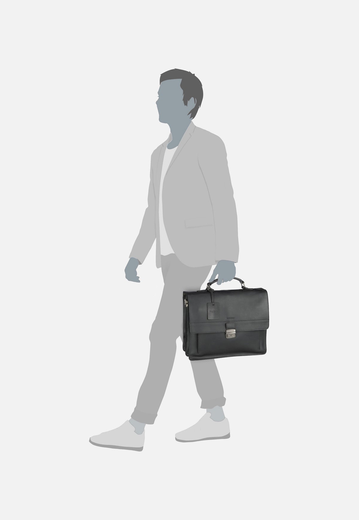 Burkely Vintage Scott Briefcase 6378 Black Aktentasche