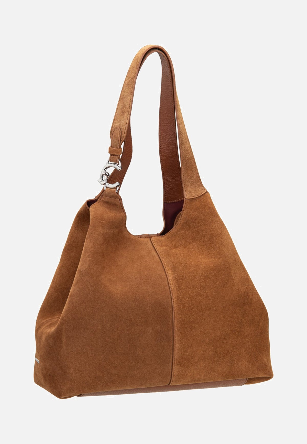 Coccinelle C-Easy Suede 1101 Cognac/Cognac Hobo Bag