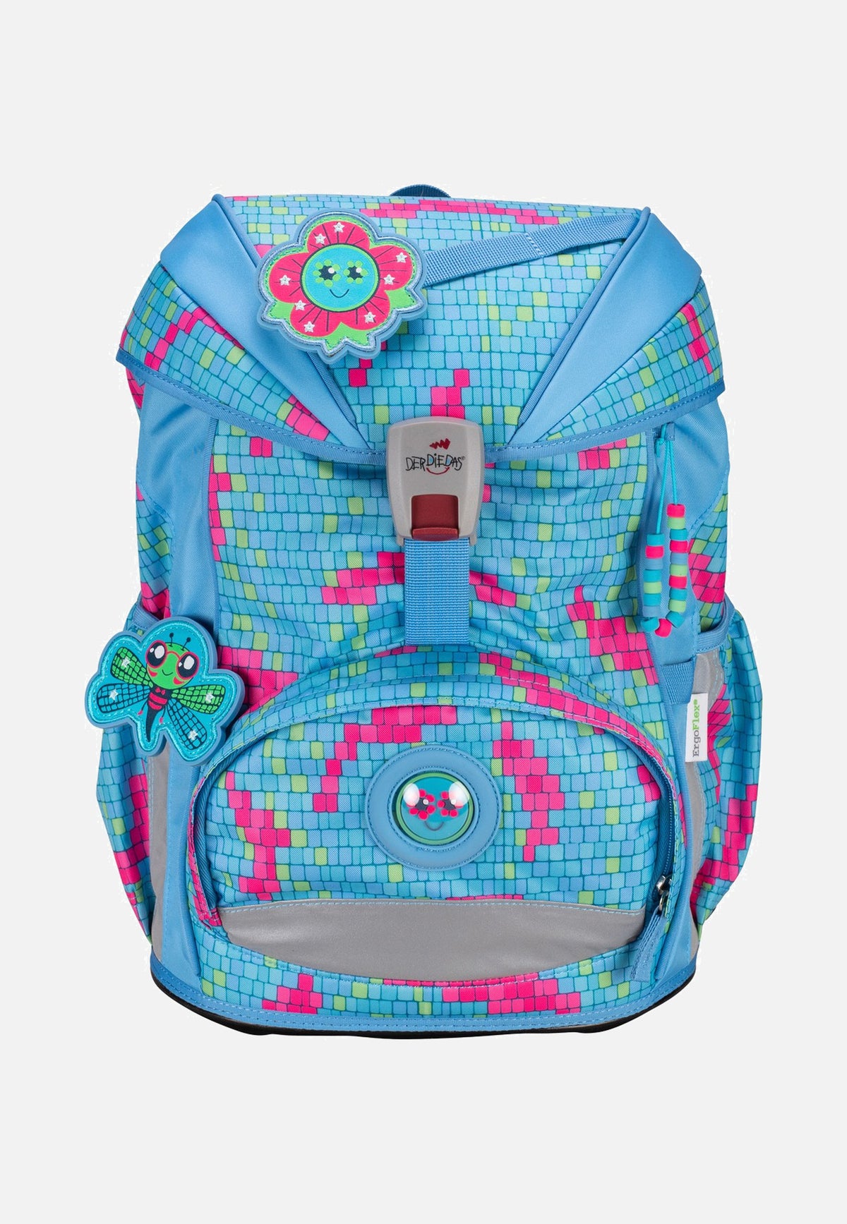 DerDieDas ErgoFlex Set 1 Happy Pixel Schulrucksack