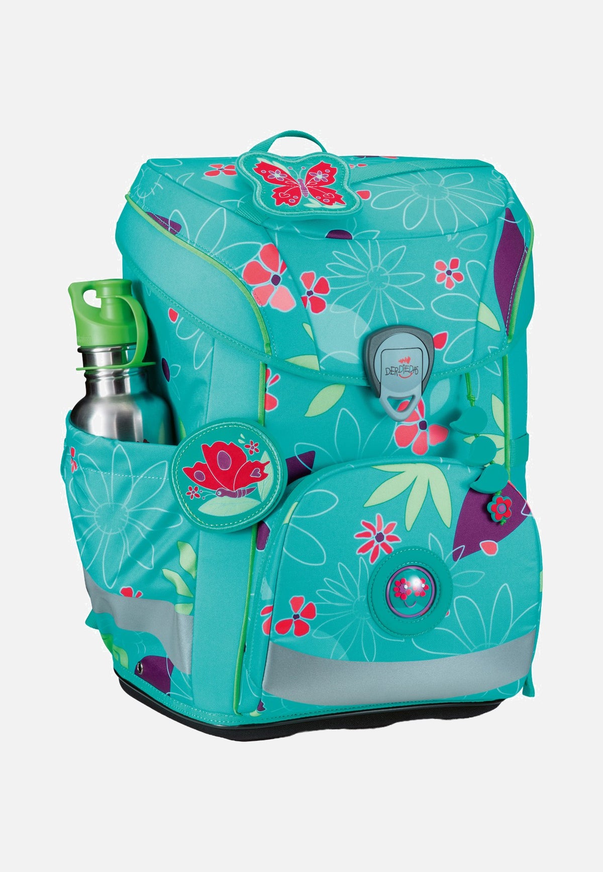 DerDieDas ErgoFlex Easy Set Butterfly Garden Schulrucksack