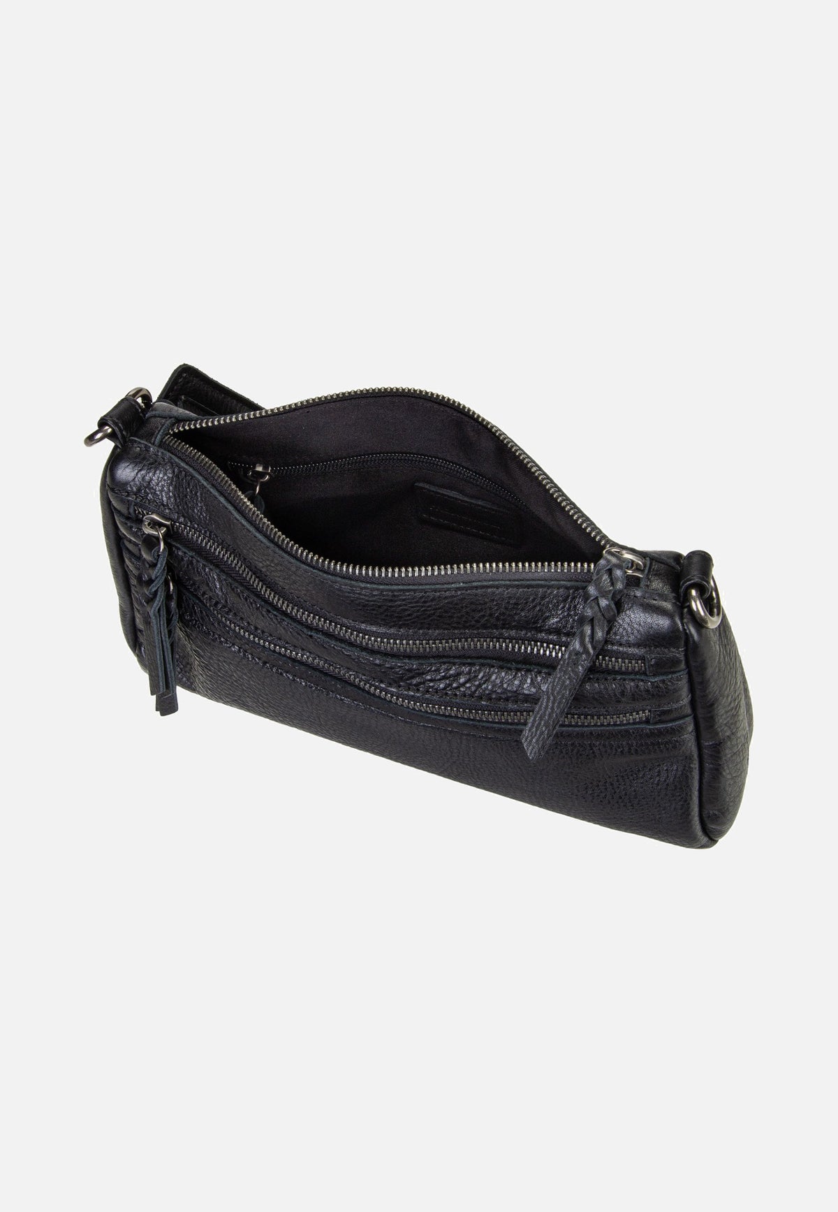 Fredsbruder My Forever Friend Zipper Black Crossbody Bag