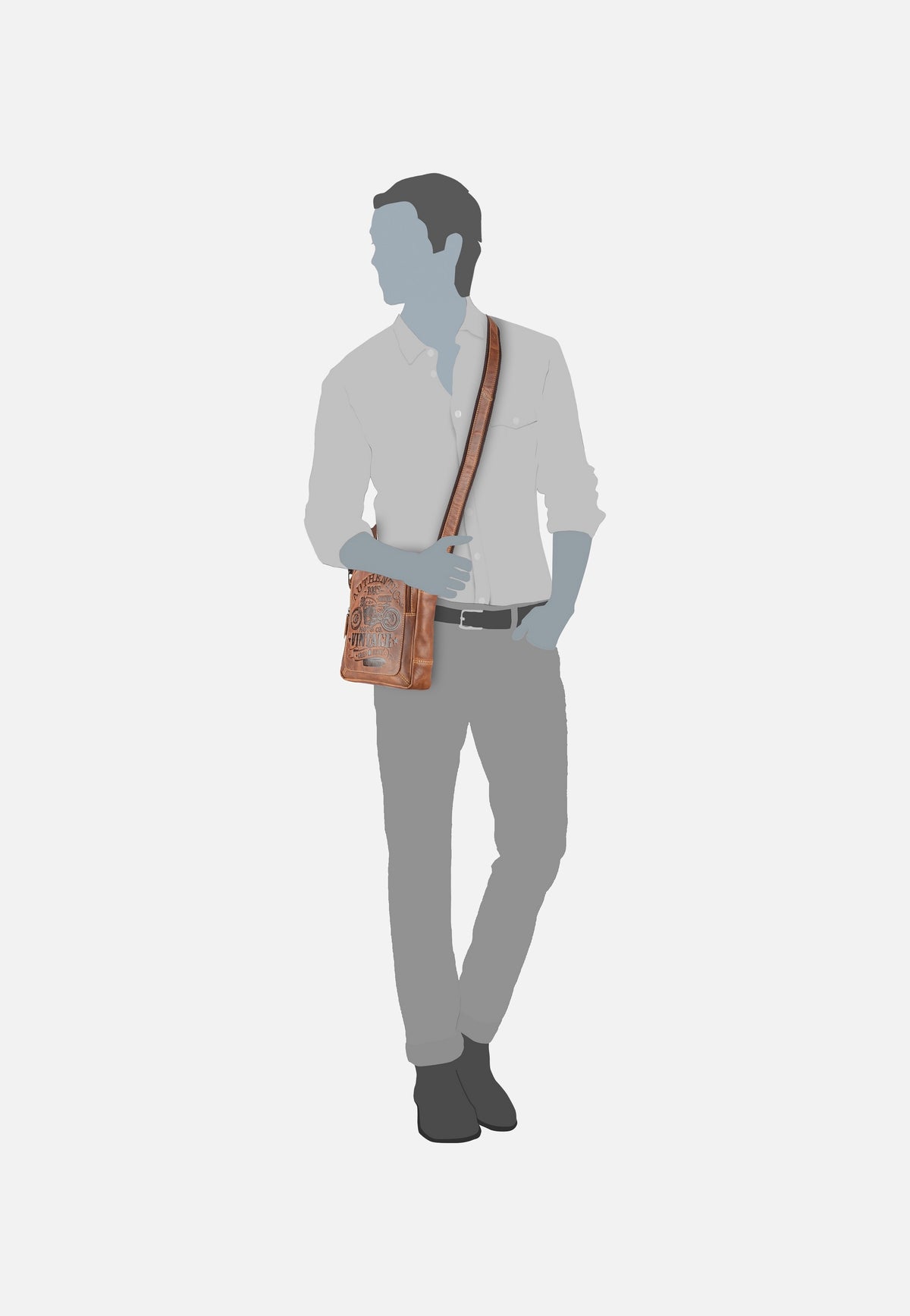 Greenburry Cafe Racer 0832 Antikbraun Crossbody Bag