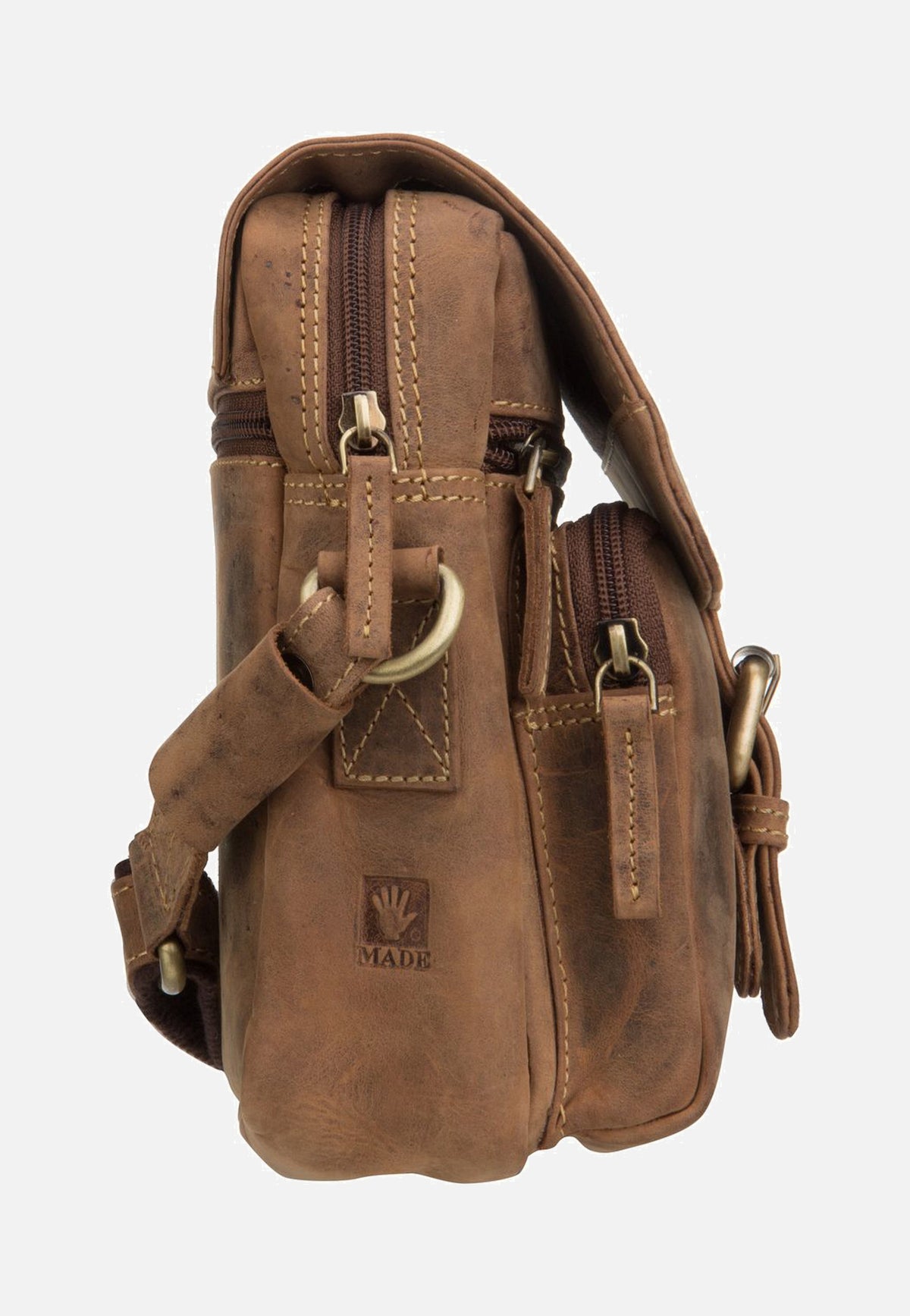Greenburry Vintage 1651 Sattelbraun Umhängetasche
