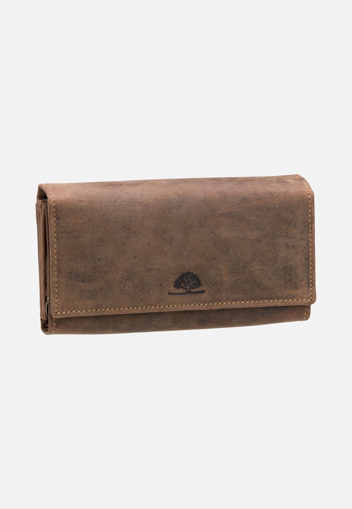 Greenburry Vintage 1669 lang Sattelbraun Portemonnaie