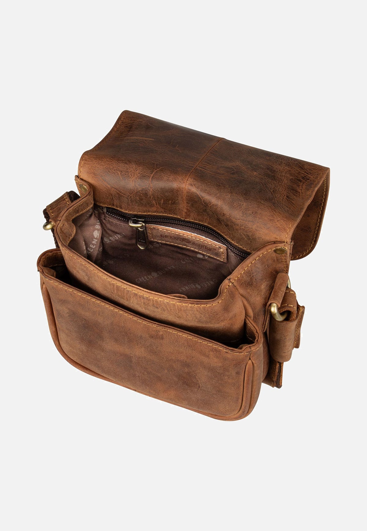 Greenburry Vintage 1738 Sattelbraun Umhängetasche