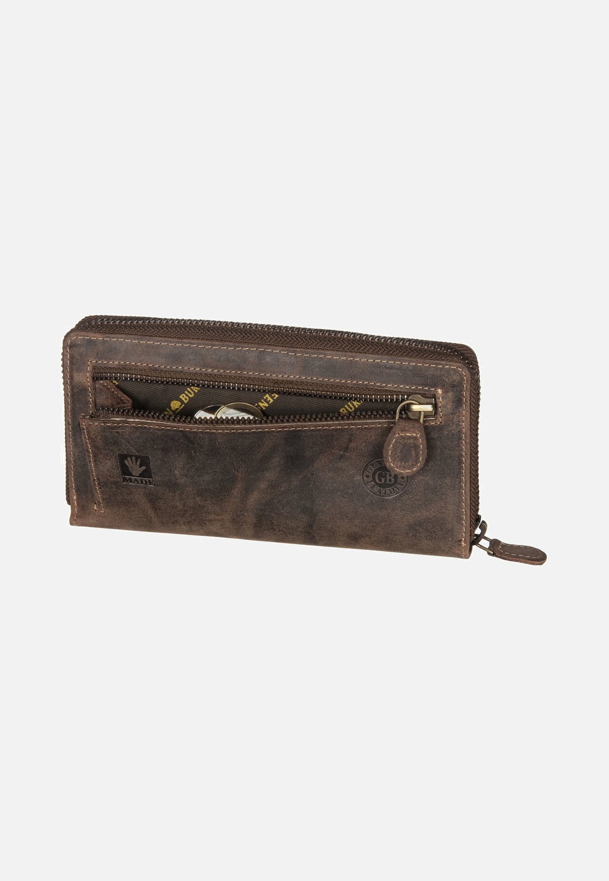 Greenburry Vintage RV-Damenbörse Sattelbraun Portemonnaie