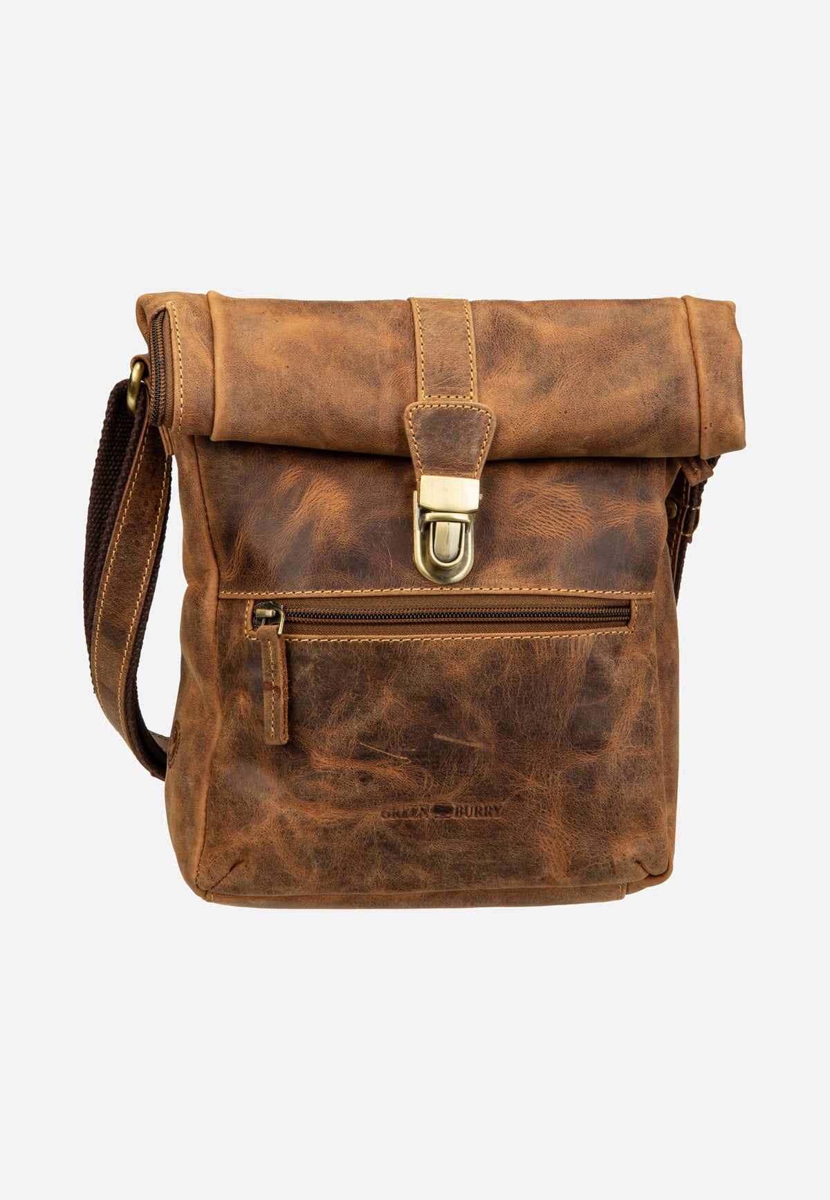Greenburry Vintage Foldflap Sattelbraun Umhängetasche