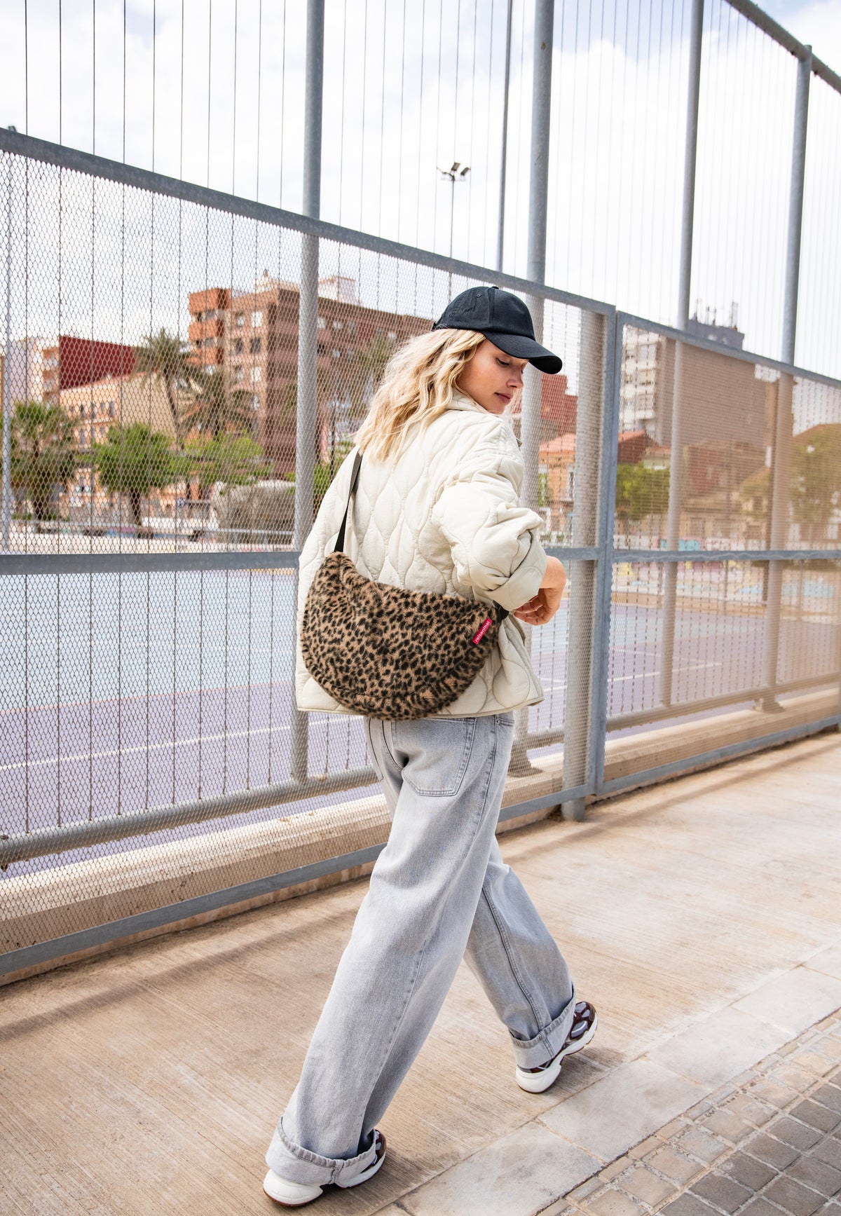 reisenthel Moonbag S Leo Fake Fur Sling Bag