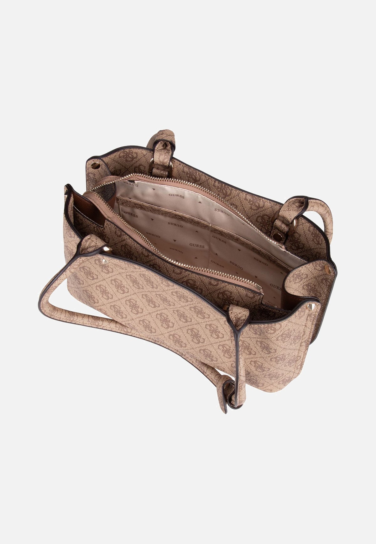 Guess Meridian 2 Shoulder SAT 74090 Latte Logo Schultertasche