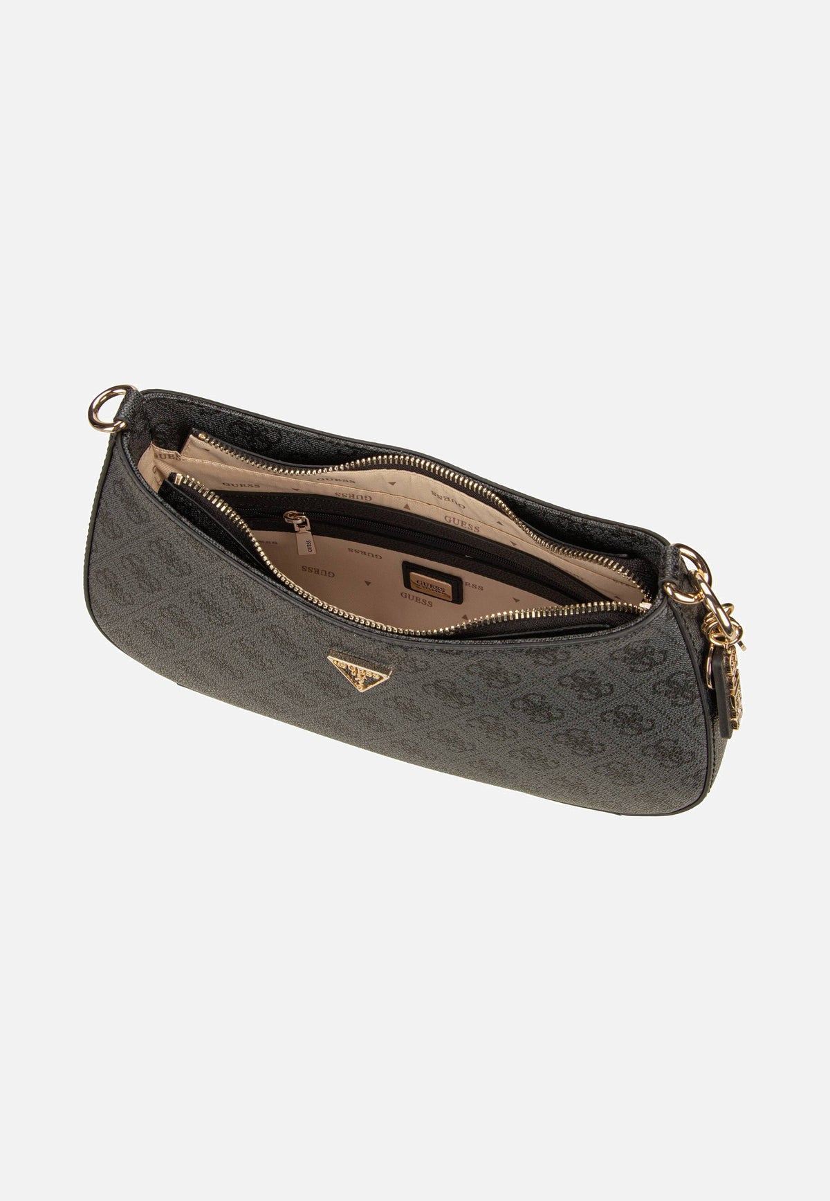 Guess Noelle II Top Zip SHB 72180 Logo Coal Abendtasche