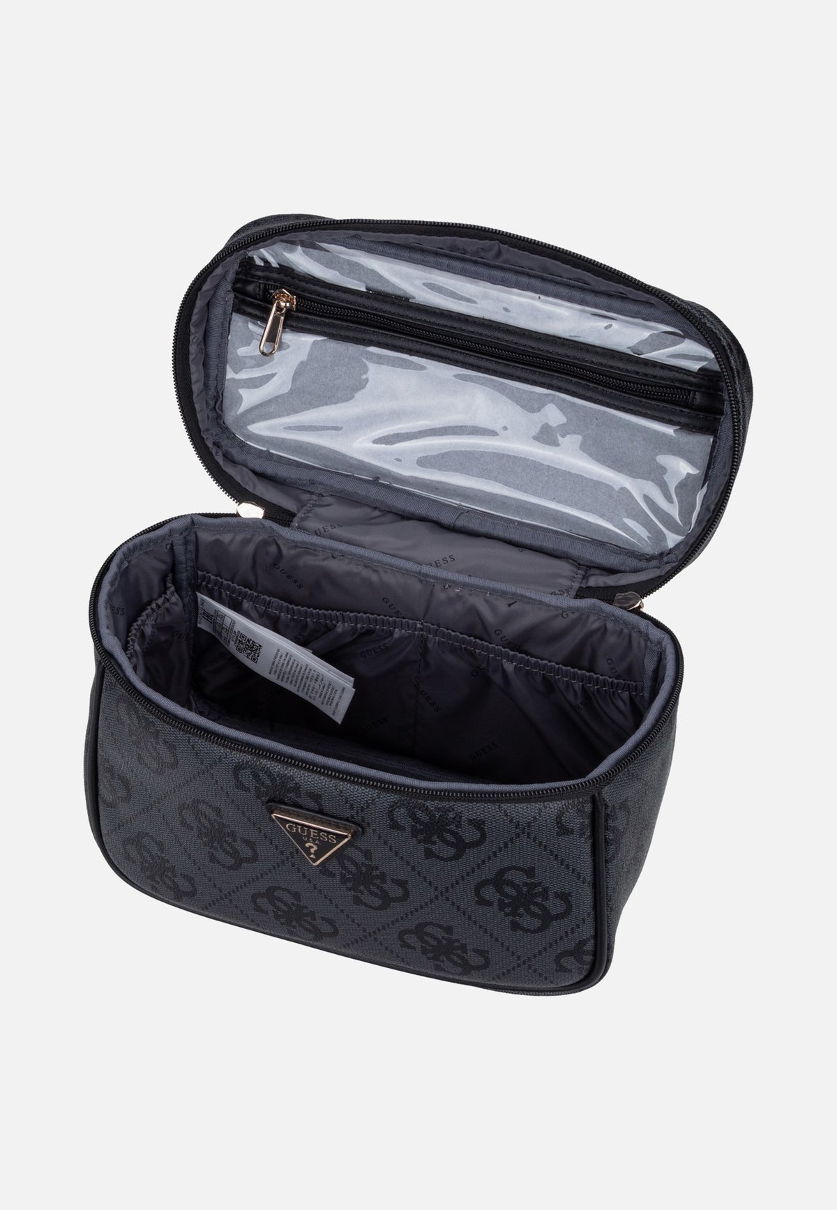 Guess Berta Train 88039 Coal Logo Toiletry Bag