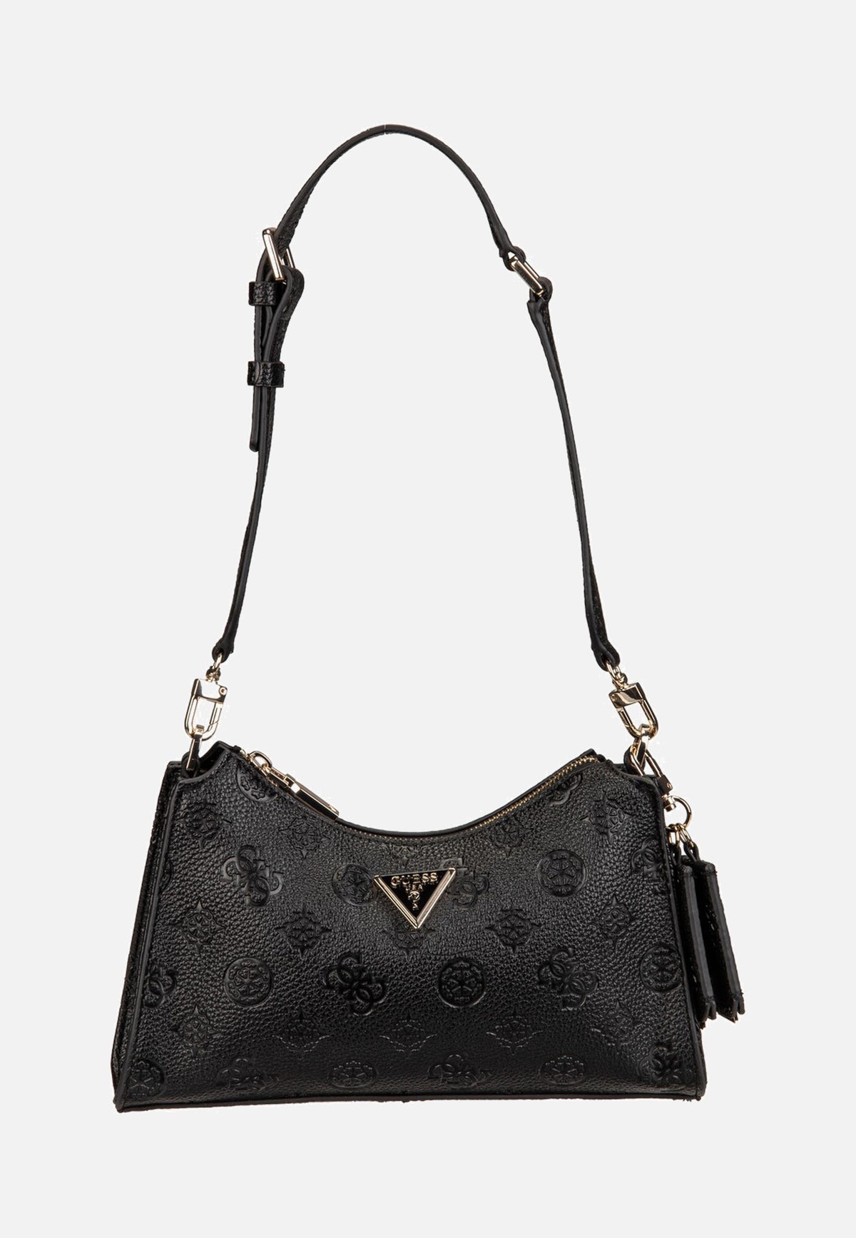 Guess Cresidia II Top Zip Shldr Black Logo Schultertasche