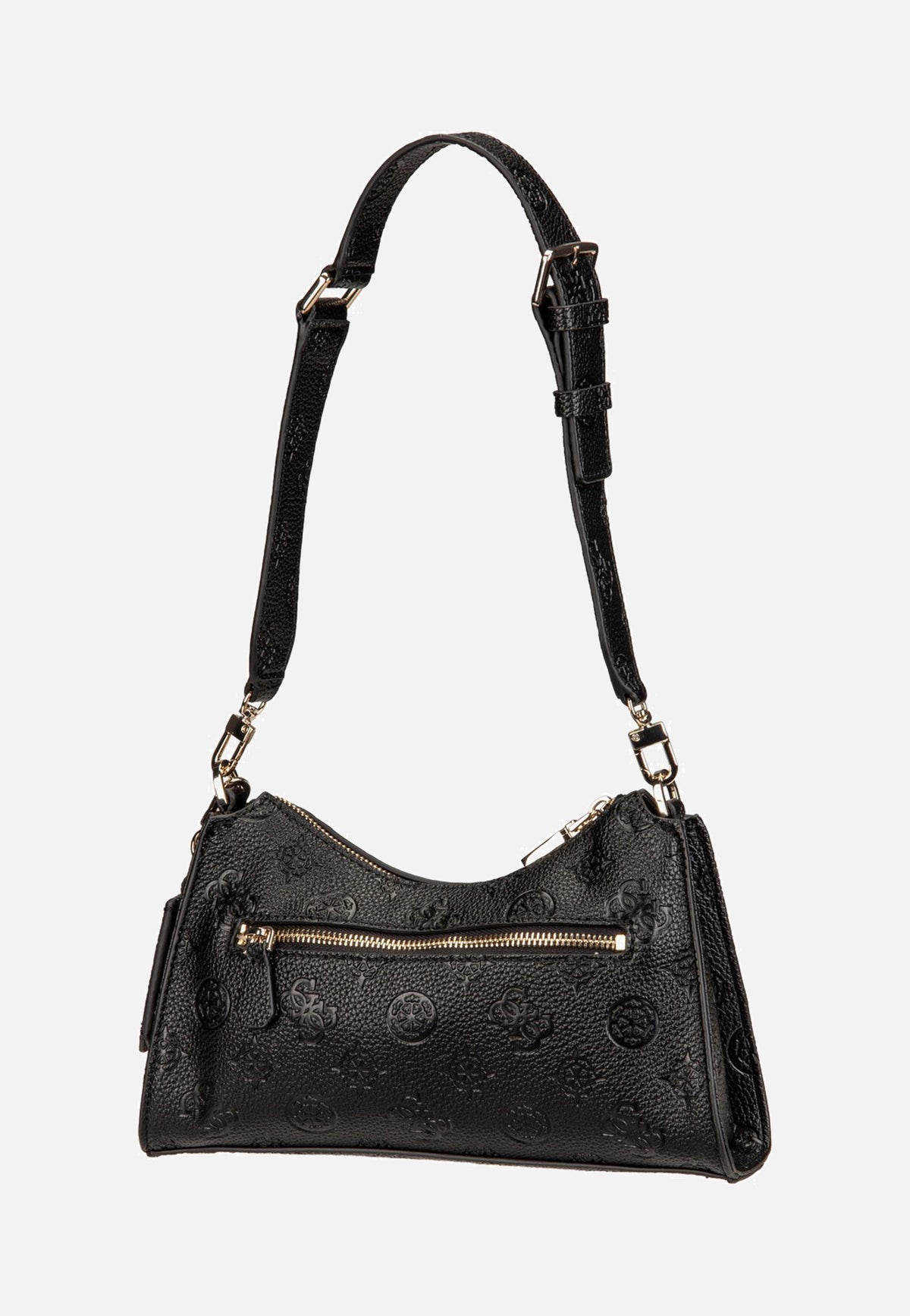 Guess Cresidia II Top Zip Shldr Black Logo Schultertasche