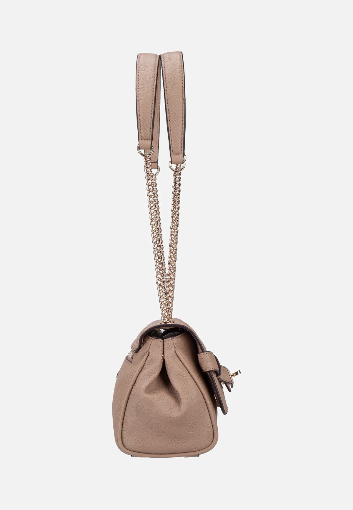 Guess Ella Logo Convertible Flap 46210 Beige Logo Abendtasche