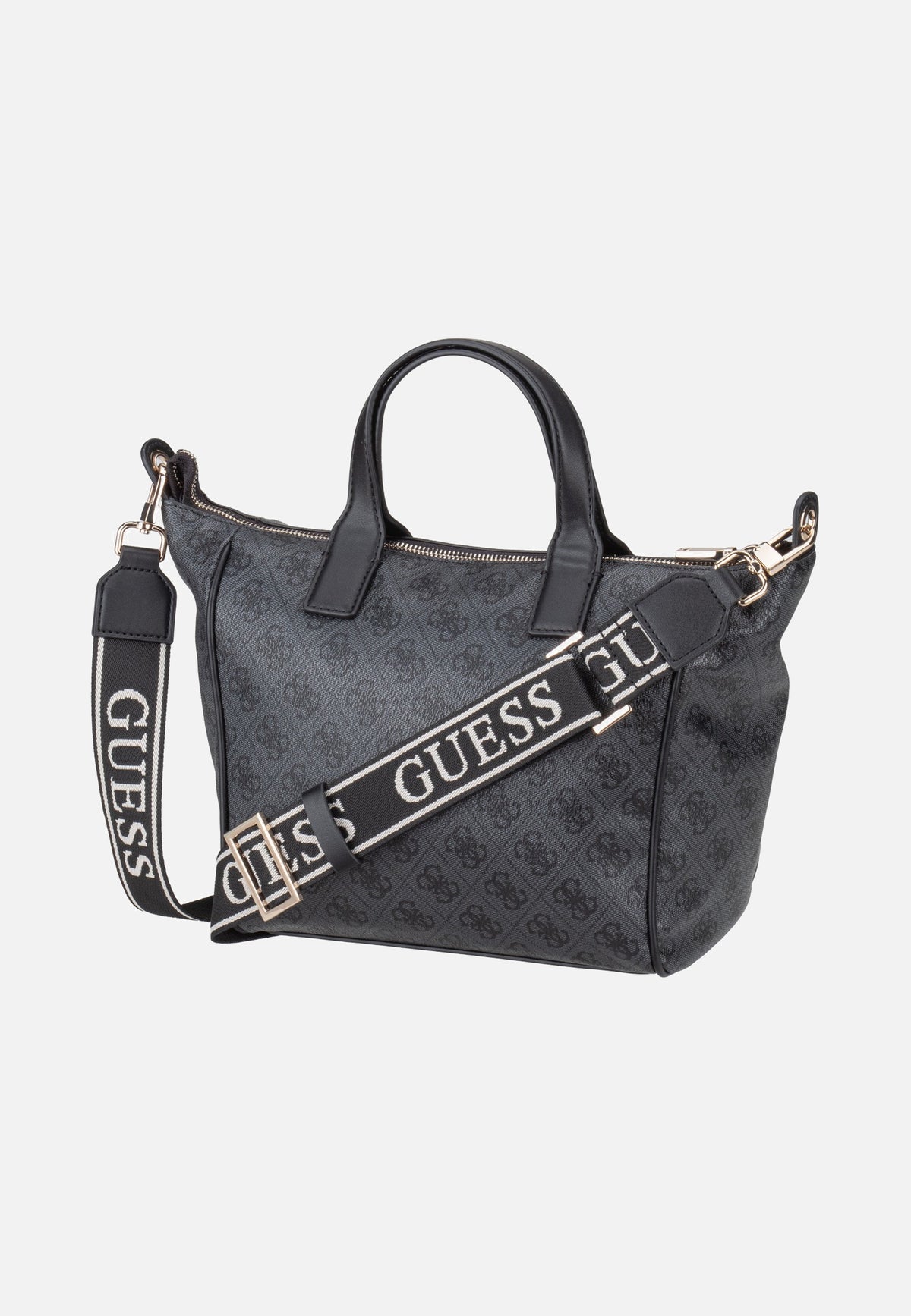 Guess Follie Small Tote Coal Logo Handle Bag