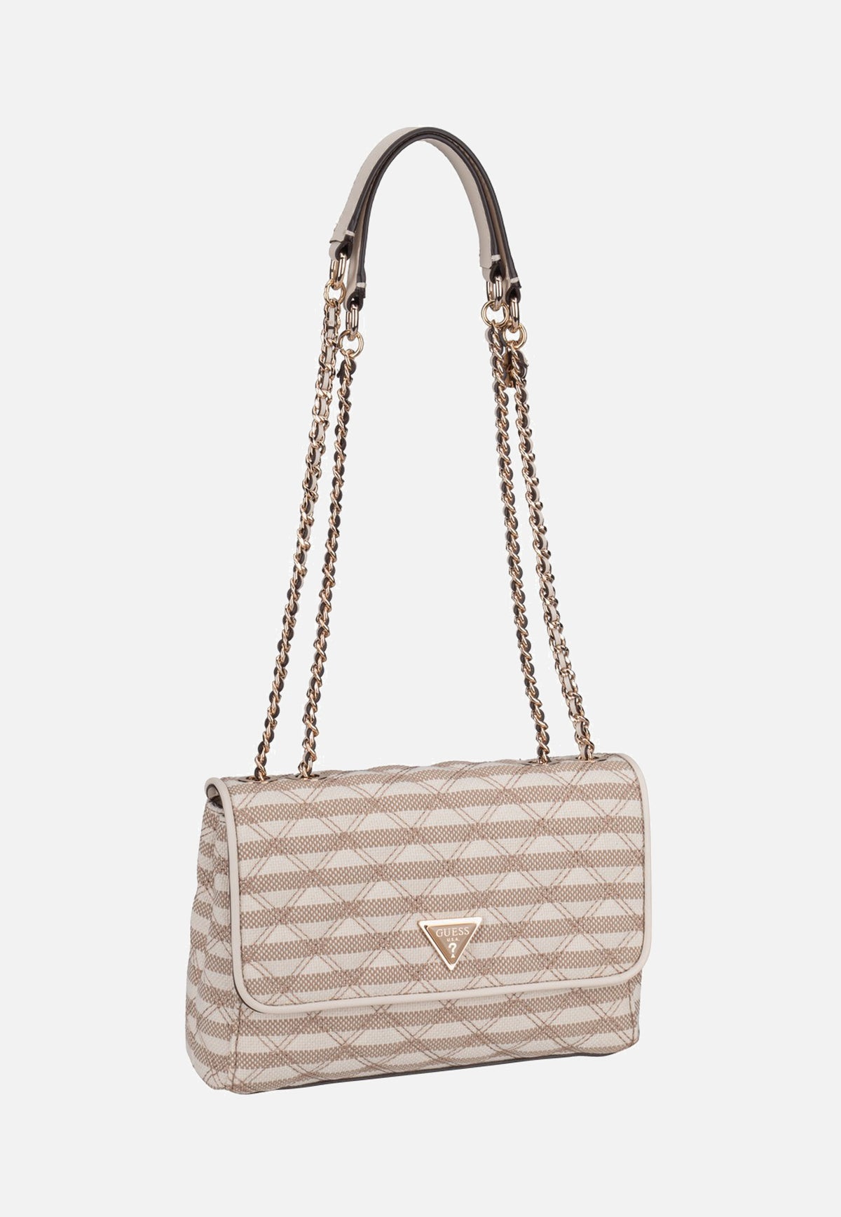 Guess Giully II 2 Comp Conv Flap Taupe Multi Umhängetasche