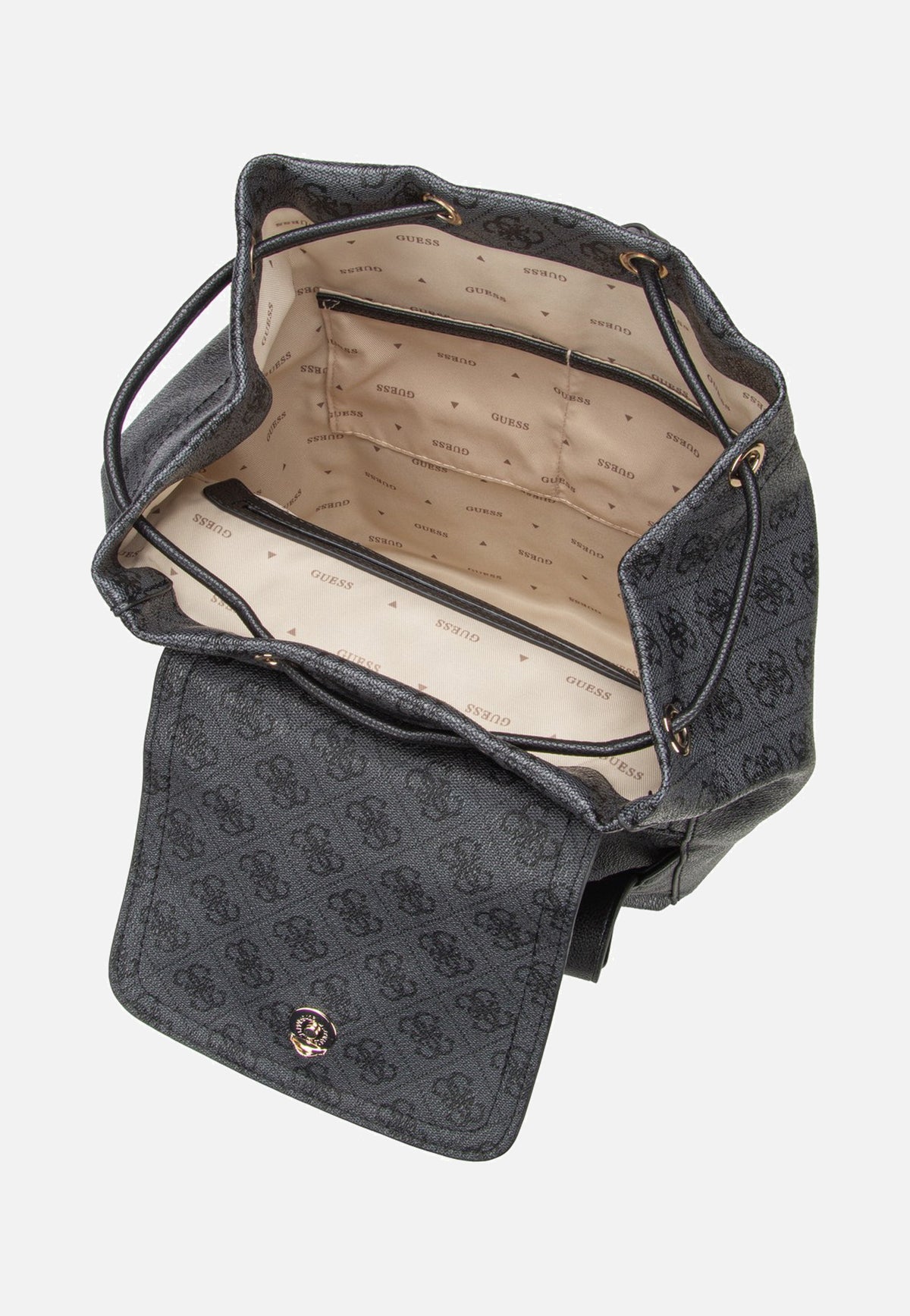 Guess Manhattan II Flap Coal Logo Rucksack