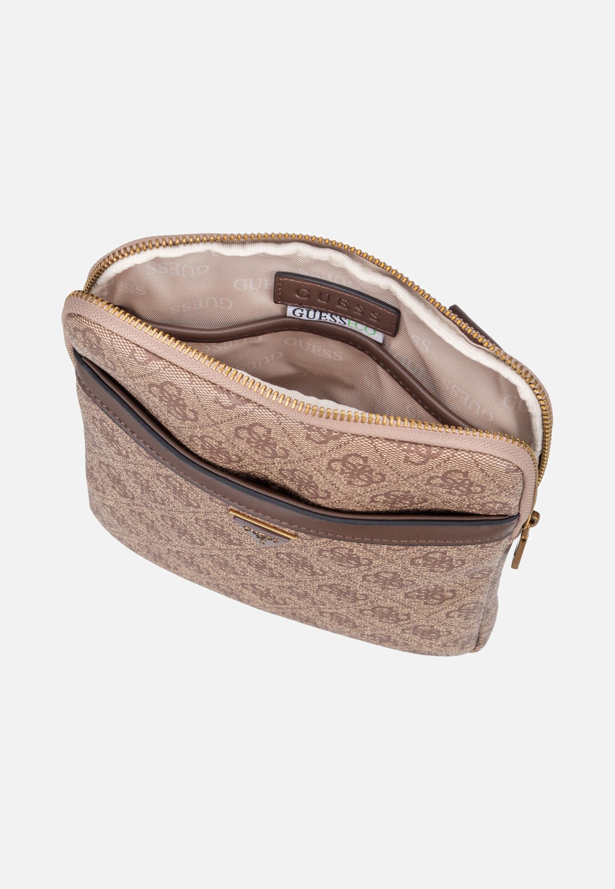 Guess Milano Crossbody Flat Beige/Brown Crossbody Bag