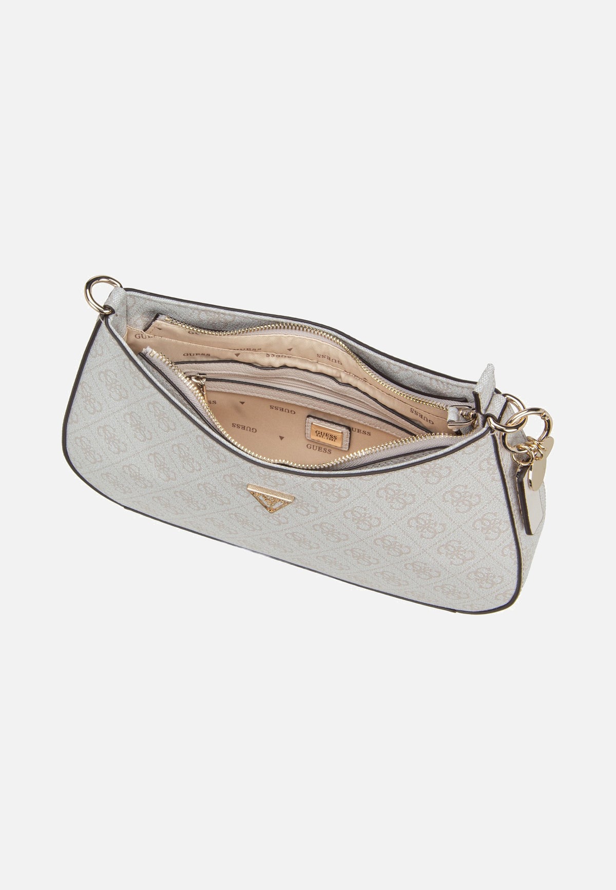 Guess Noelle II Top Zip SHB 72180 Bone Logo Abendtasche