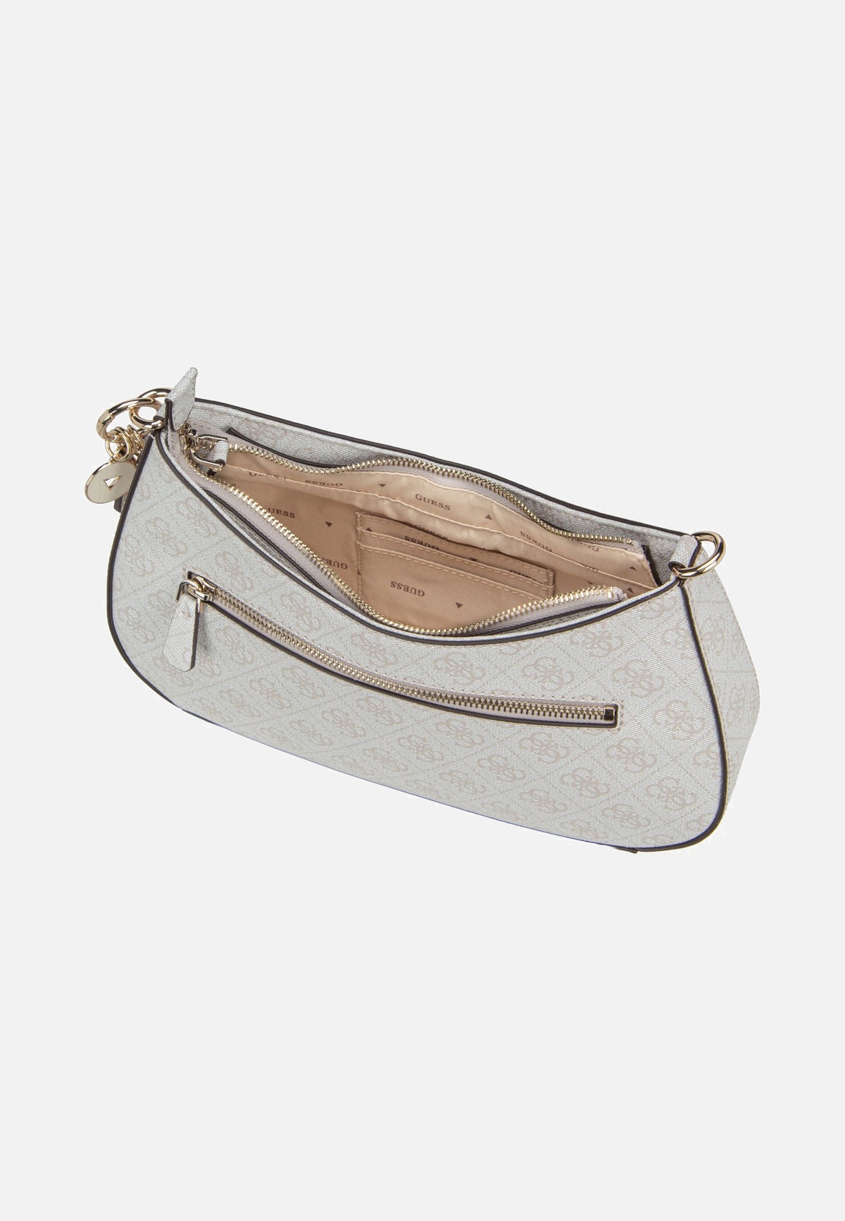 Guess Noelle II Top Zip SHB 72180 Bone Logo Abendtasche