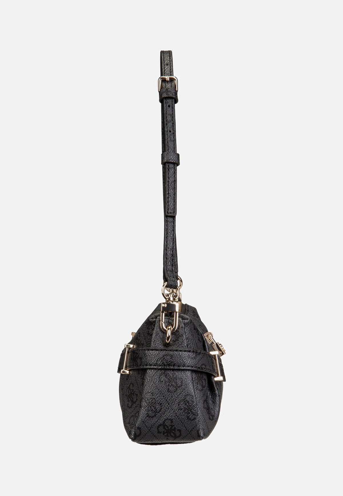 Guess Yesba Mini Top Zip Coal Logo Schultertasche