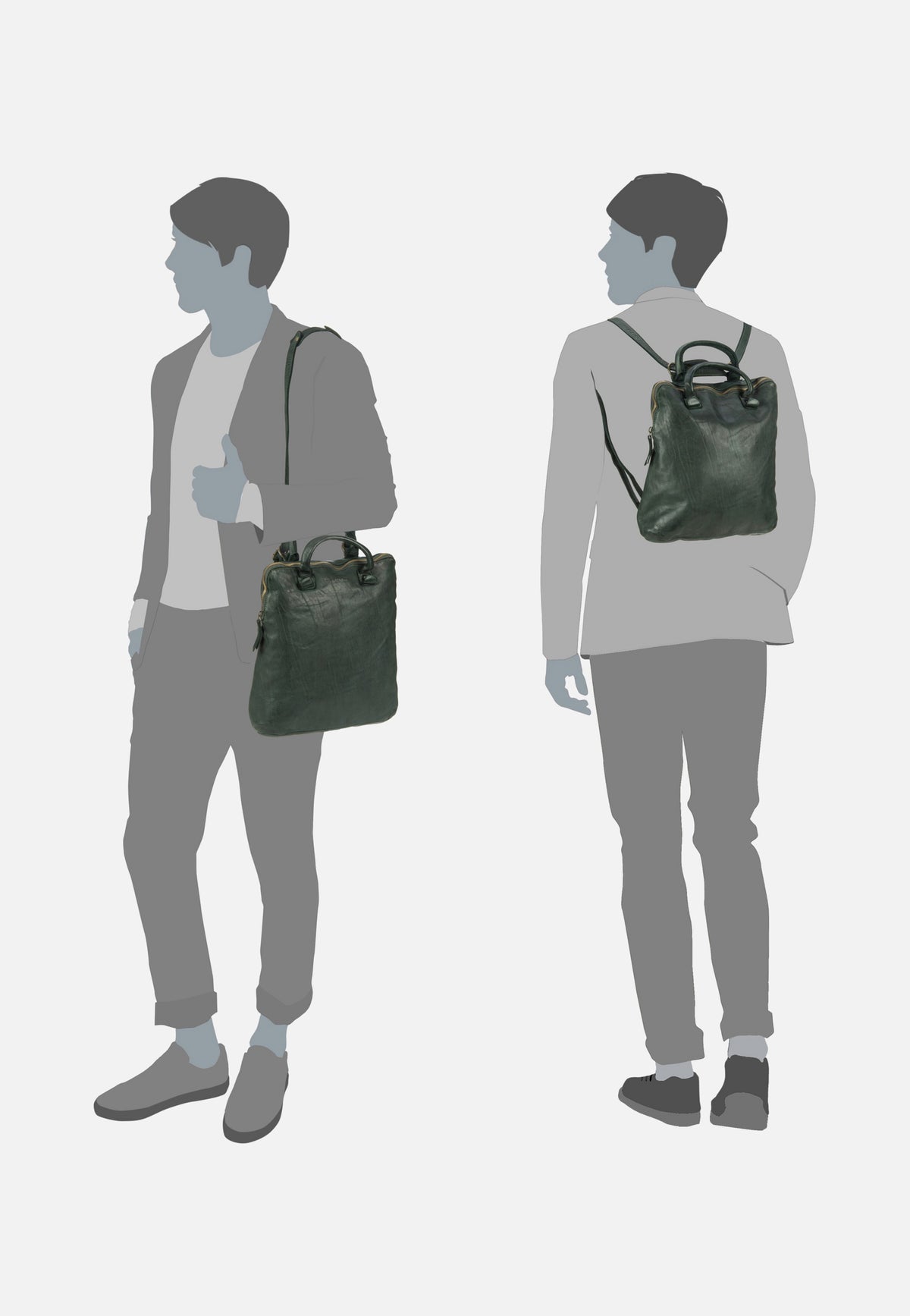 Harold's Submarine 44 Grün Rucksack