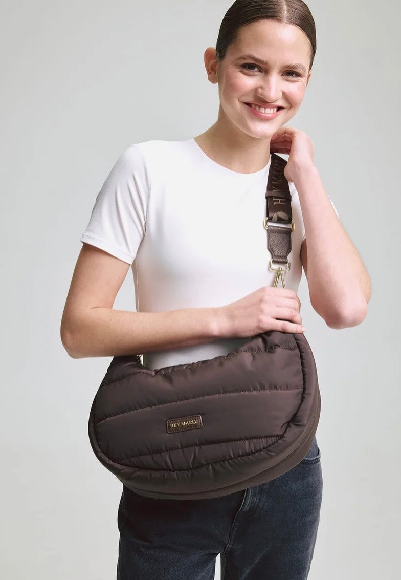 Hey Marly Lifetime Buddy M Coffee Crossbody Bag