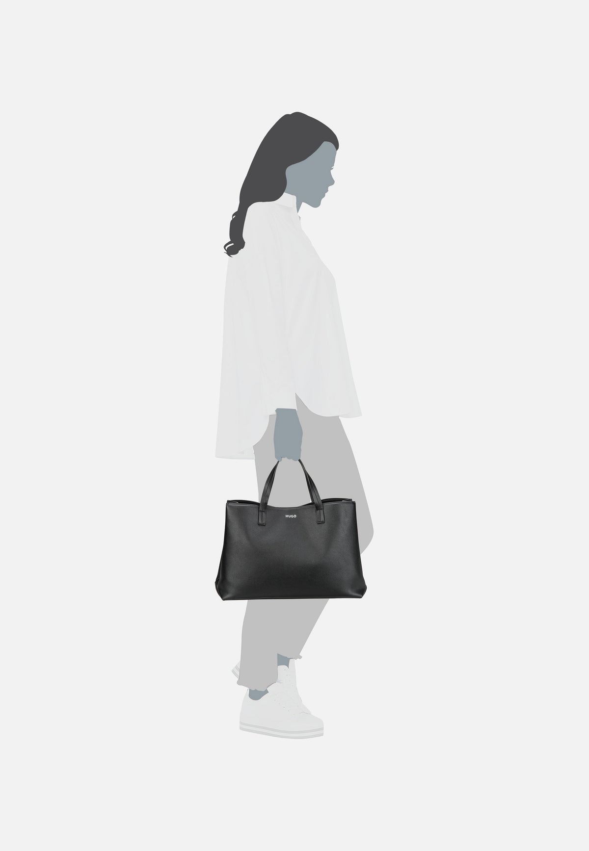 HUGO Bel Tote W.L. 50490150 Black Tote Bag