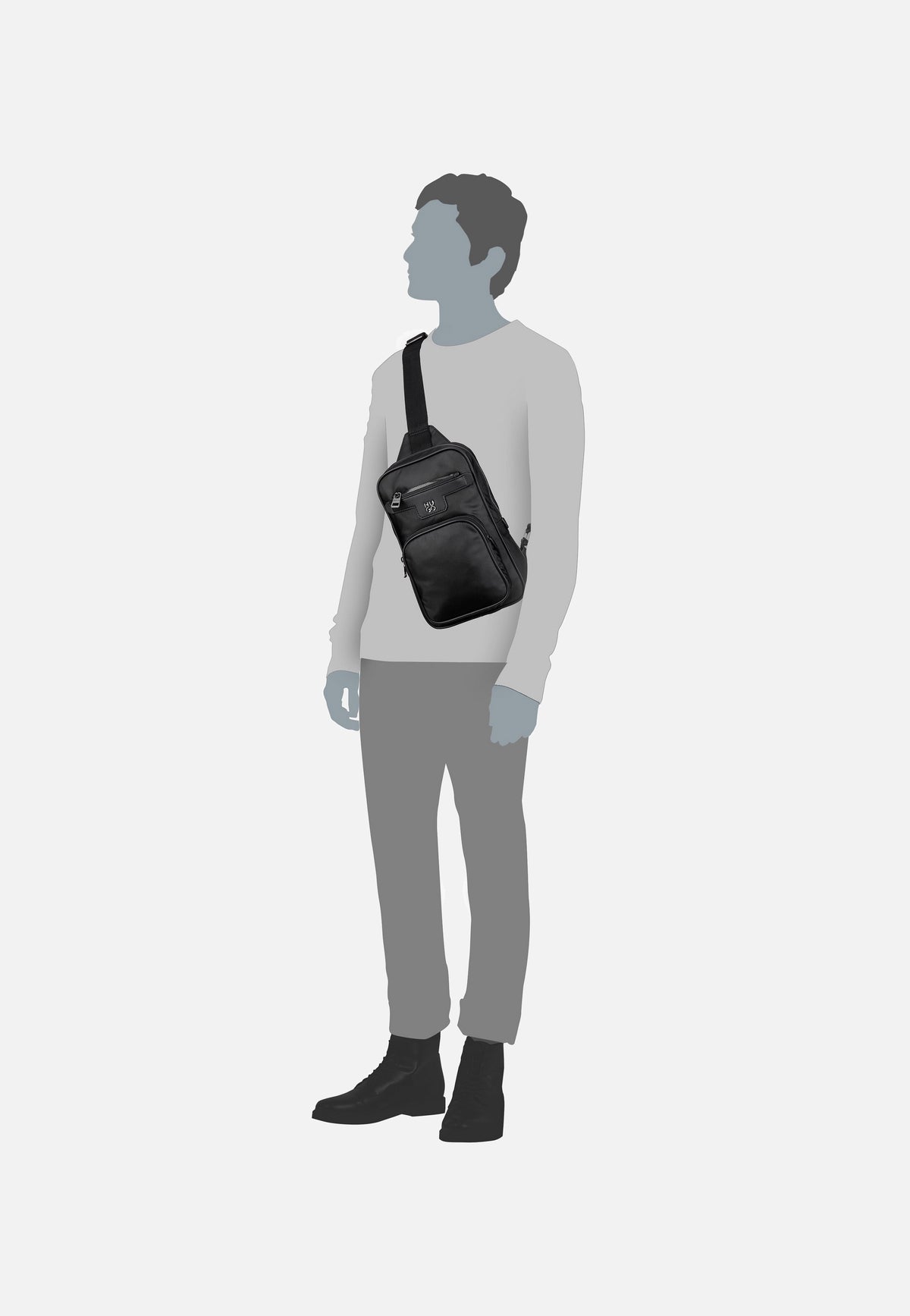 HUGO Nesh N Monostrap 50541943 Black Sling Bag