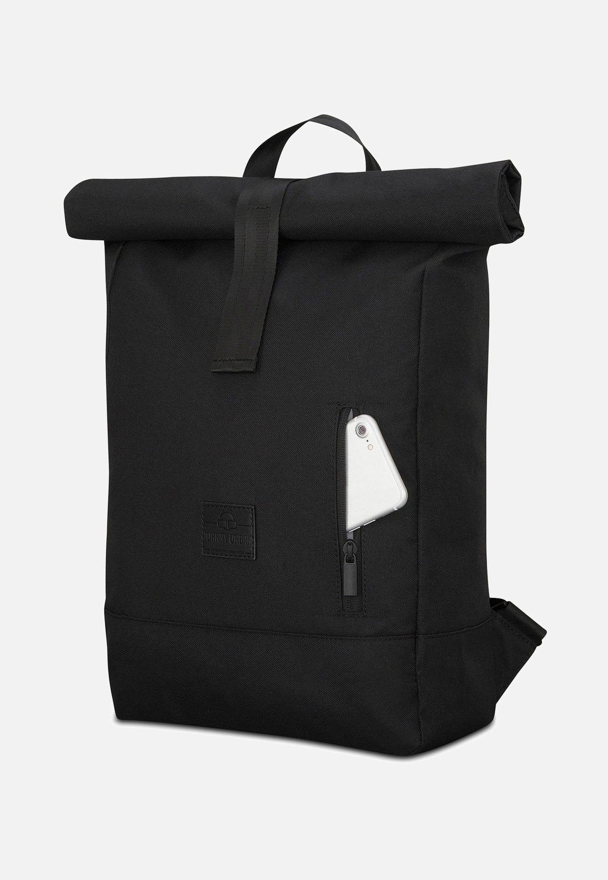 Johnny Urban Robin Medium Schwarz Rolltop Rucksack
