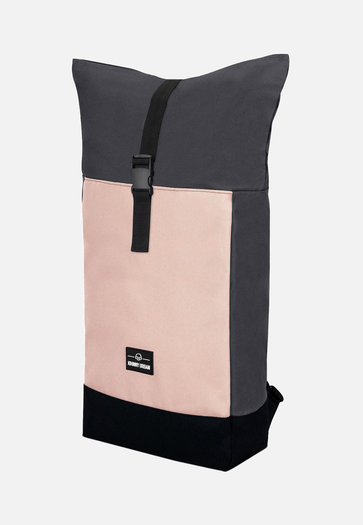 Johnny Urban Ryan Grau-Rosa Rolltop Rucksack