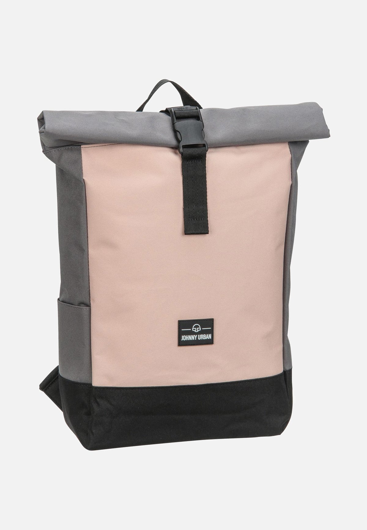 Johnny Urban Ryan Grau-Rosa Rolltop Rucksack