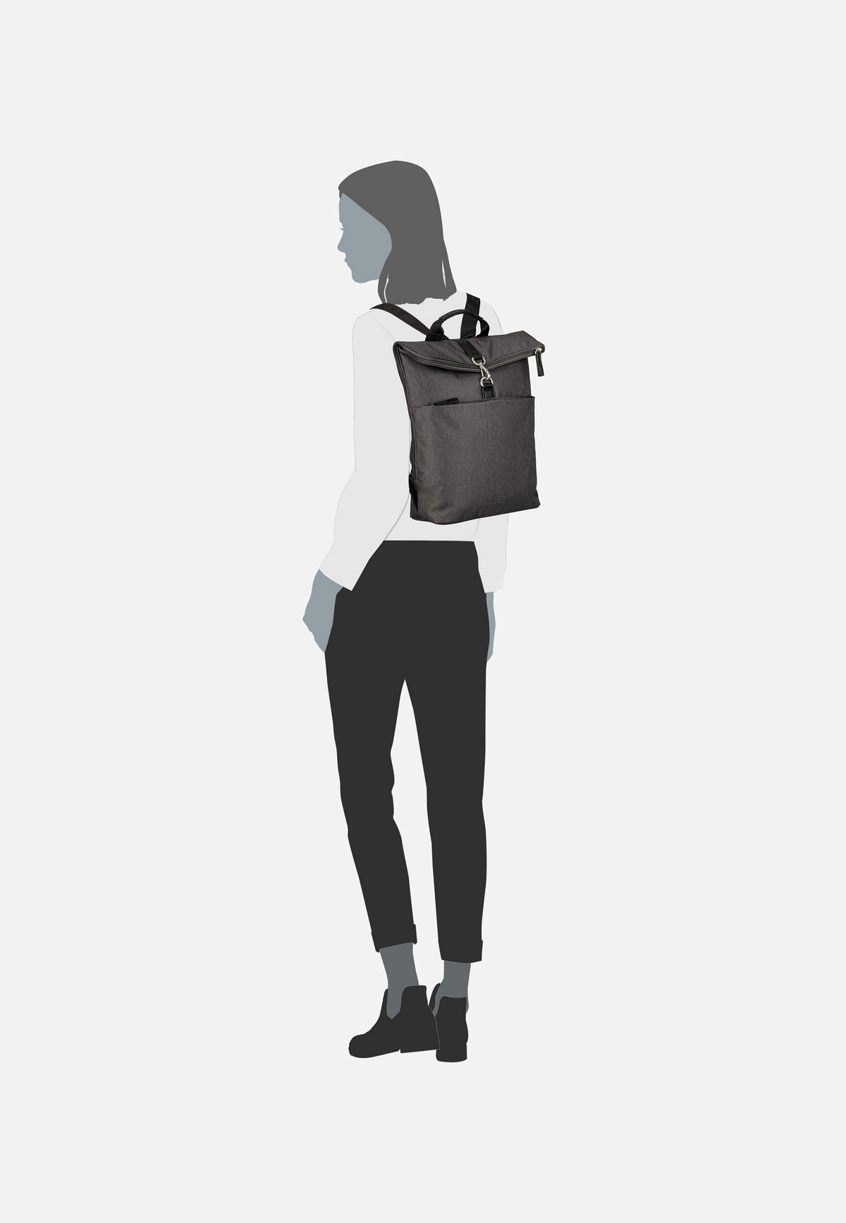 Jost Bergen 1606 Dunkelgrau Rolltop Rucksack