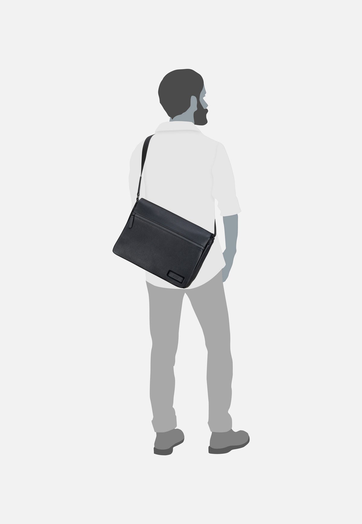Jost Riga Flap L Black Messenger Bag